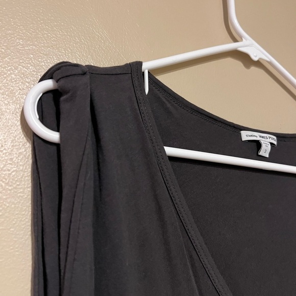 James Perse Twisted Sleeve Tube Midi Dress in Dark Gray Size 3 (L) Minimalist - Picture 7 of 11